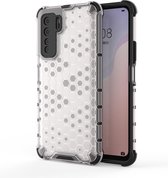 Voor Huawei nova 7 SE schokbestendige honingraat pc + TPU beschermhoes (wit)