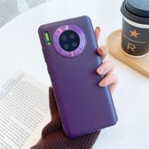 Voor Huawei Mate 30 All-Inclusive Pure Prime Skin Plastic Case met Lens Ring Beschermhoes (Paars)