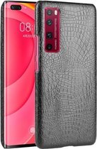 Voor Huawei Nova 7 Pro schokbestendige krokodiltextuur pc + PU-hoes (zwart)