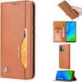 Voor Huawei P Smart 2020 Kneed Huidtextuur Horizontale Flip Leren Case met Fotolijst & Houder & Kaartsleuven & Portemonnee (Bruin)