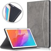 Voor Huawei Enjoy Tablet 2 10.1 inch / Honor Pad 6 10.1 inch Marmeren Doek Textuur Horizontale Flip Lederen Case met Houder (Donkergrijs)