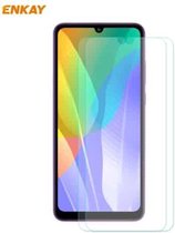 Voor Huawei Y6p 2 STUKS ENKAY Hat-Prince 0.26mm 9H 2.5D Gebogen Rand Gehard Glas Film