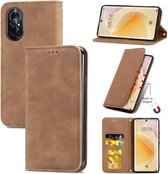 Voor Huawei Nova 8 5G Retro Skin Feel Business Magnetische Horizontale Flip Leren Case Met Houder & Kaartsleuven & Portemonnee & Fotolijst (Bruin)