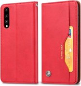 Kneed Skin Texture Horizontale Flip Leren Case voor Huawei P20, met Fotolijst & Houder & Kaartsleuven & Portemonnee (Rood)