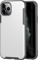 Voor iPhone 11 Pro Effen kleur Vierhoekige schokbestendige TPU + pc-beschermhoes (wit)