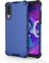 Voor Huawei Honor 20 Lite Shockproof Honeycomb PC + TPU Case (blauw)
