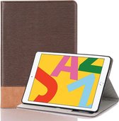 Voor iPad 10.2 / 10.5 Cross Texture Horizontale Flip PU lederen tas met houder & kaartsleuven & portemonnee (koffie)