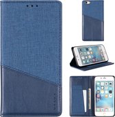 Voor iPhone 6 Plus MUXMA MX109 horizontale flip lederen tas met houder & kaartsleuf & portemonnee (blauw)