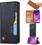 Kneed Skin Texture Horizontale Flip Leren Case voor Samsung A9 2018, met Fotolijst & Houder & Kaartsleuven & Portemonnee (Zwart)