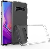 Krasbestendige TPU + acryl beschermhoes voor Galaxy S10 + (transparant)