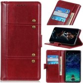 Voor Samsung Galaxy A01 Core Peas Crazy Horse Texture Horizontale Flip lederen tas met houder & kaartsleuven & portemonnee (rood)