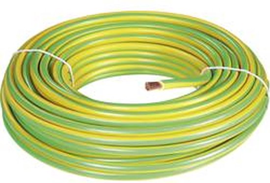 Câble de mise à la terre BKL Electronic 1502034/25 H07V-K 16 mm² Vert, Jaune 25 m