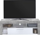 Fmd- TV Meubel Tv-meubel Vidi   - 150cm - Wit; Grijs; Betonlook