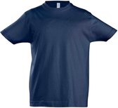 SOLS Kinder Unisex Imperial Zware Katoenen Korte Mouwen T-Shirt (Franse marine)