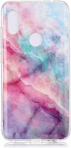 Voor Xiaomi Redmi Note 6 Pro gekleurde tekening patroon IMD vakmanschap Soft TPU beschermhoes (Pink Sky)