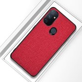 Voor OnePlus Nord N100 schokbestendige stoffen textuur PC + TPU beschermhoes (rood)