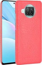 Voor Xiaomi Mi 10T Lite schokbestendige krokodiltextuur pc + PU-hoes (rood)