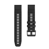 Voor Garmin Fenix 6 22 mm Smart Watch Quick Release siliconen polsband horlogeband (zwart)