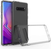 Krasbestendige TPU + acryl beschermhoes voor Galaxy S10 + (grijs)