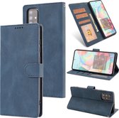 Voor Samsung Galaxy A71 (5G) Fantasie Klassiek Huidgevoel Kalfsleer Textuur Magnetische gesp Horizontale Flip PU lederen tas met houder & kaartsleuf & portemonnee (blauw)