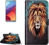 Voor LG G6 Gloss Oil Embossed Lion Pattern Horizontale flip lederen hoes met houder & kaartsleuven & portemonnee & fotolijst