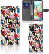Wallet Book Case Samsung Galaxy A71 Telefoon Hoesje Birds