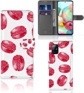 Hoesje ontwerpen Geschikt voor Samsung Galaxy A71 GSM Hoesje Pink Macarons
