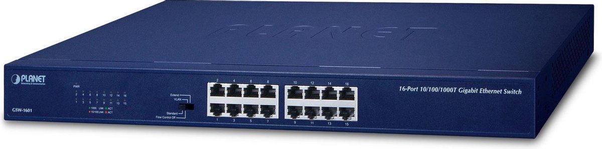 Planet 16-Port 10/100/1000Mbps Gigabit Ethernet Switch