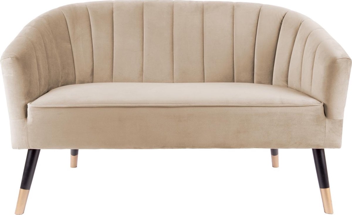 Leitmotiv Bank Royal Velvet Zandbruin 128x71x80cm Scandinavisch bol