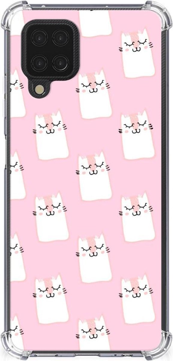 TPU Case Anti-Shock voor Samsung Galaxy A12 Case Anti-shock Sleeping Cats