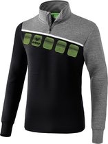 Erima Teamline 5-C Trainingstop Zwart-Grijs Melange-Wit Maat 3XL