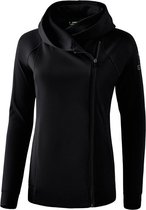 Erima Essential Sweatjack met Capuchon Dames Zwart-Grijs Maat 34