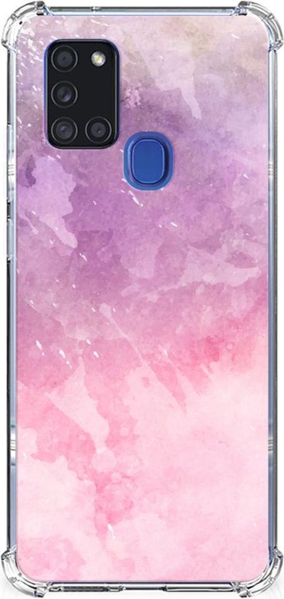 Back Cover Samsung Galaxy A21s Pink Purple Paint