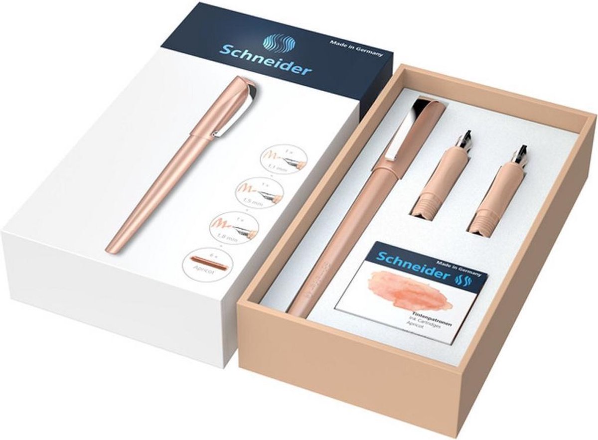 Schneider kalligrafieset - Callissima - kalligrafie vulpen - giftbox - abrikoos - S-143806