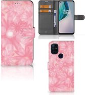 Telefoonhoesje OnePlus Nord N10 Wallet Book Case Spring Flowers