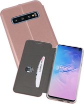 Slim Folio Case - Book Case Telefoonhoesje - Folio Flip Hoesje - Geschikt voor Samsung Galaxy S10 - Roze