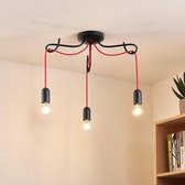 Lucande - plafondlamp design - 3 lichts - ijzer - H: 28.4 cm - E27 - ,