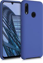 kw étui pour téléphone portable pour Huawei P Smart (2019) - Étui avec revêtement en silicone - Étui pour smartphone bleu bleuet