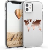 kwmobile telefoonhoesje geschikt voor Apple iPhone 12 / iPhone 12 Pro - Hoesje voor smartphone - Wereldkaart design