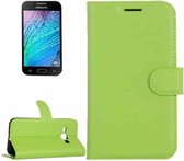 Litchi Texture Horizontale Flip Leren Case voor Galaxy J2 Pro (2016) & J2 (2016) / J210F, met magnetische gesp & houder & kaartsleuven & portemonnee (groen)