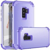 Voor Galaxy S9 + Dropproof 3 in 1 No Gap in the Middle siliconen hoes beschermhoes (lichtpaars)