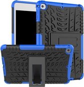 Tyre Texture TPU + PC schokbestendige hoes voor iPad Mini 2019, met houder (blauw)