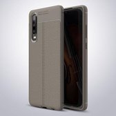 Litchi Texture TPU Shockproof Case voor Huawei P30 (grijs)