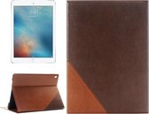 Horizontale leren flip case in boekstijl met houder en kaartsleuven en portemonnee voor iPad Pro 9,7 inch (bruin)