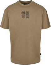 Urban Classics Heren Tshirt -2XL- Chinese Symbol Groen/Bruin