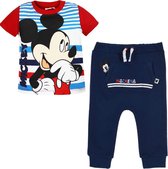 Disney Mickey Mouse - 2-delige set - blauw - maat 74 (12 maanden)
