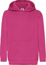 Fruit Of The Loom Kinder Unisex Sweatshirt Met Capuchon / Hoodie (Fuchsia)