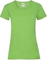 Fruit Of The Loom Dames / Vrouwen Damens-Fit Valueweight T-shirt met korte mouwen (Lime)