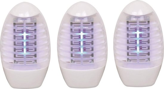 Set van 3x stuks elektrische Led insectenlampen/insectenbestrijders 22V - Muggenlampen voor in het stopcontact