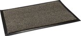 Anti slip deurmat/schoonloopmat pvc bruin 60 x 40 cm voor binnen - Droogloopmatten